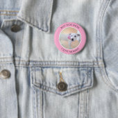 Muttertag Niedlicher weißer Welpenhund mit süßem G Button (Beispiel)