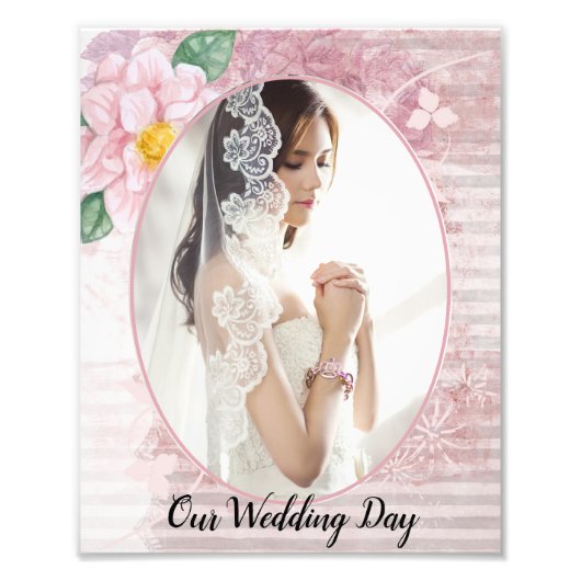 Muttertag Not Vintage rosa Foto Hochzeit (Vorne)