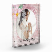 Muttertag Not Vintage rosa Foto Hochzeit (Links)