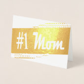 Muttertag Nummer Eins Mama Vintag Folienkarte (Vorderseite)