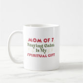 Muttertag oder Geburtstag, Mutter von 7 Kaffeetasse (Links)