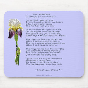 MUTTERTAG oder MUTTER's GEBURTSTAG Iris & Gedicht Mousepad
