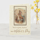 Muttertag Oma Nana Jungfrau Mary Jesus Karte (Gelbe Blume)