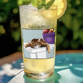 Muttertag Orange Tabby Cat Glas