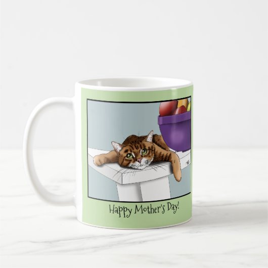 Muttertag Orange Tabby Cat Kaffeetasse (Links)