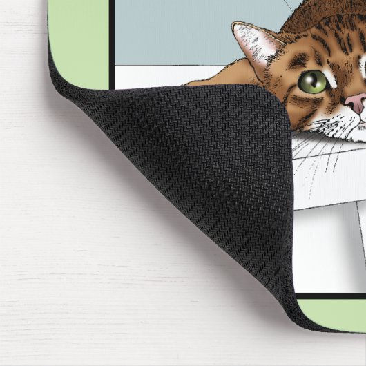 Muttertag Orange Tabby Cat Mousepad (Ecke)
