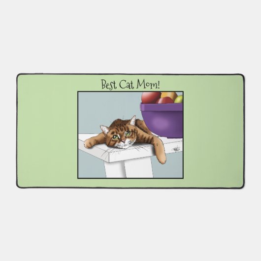 Muttertag Orange Tabby Cat Schreibtischunterlage (Vorderseite)