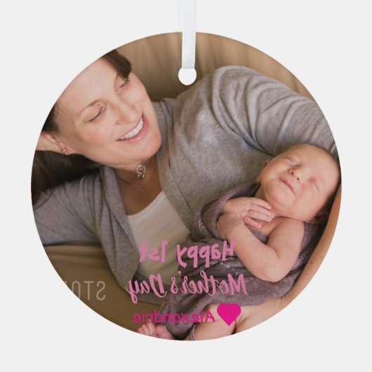 Muttertag Ornament Aus Glas (Rückseite)