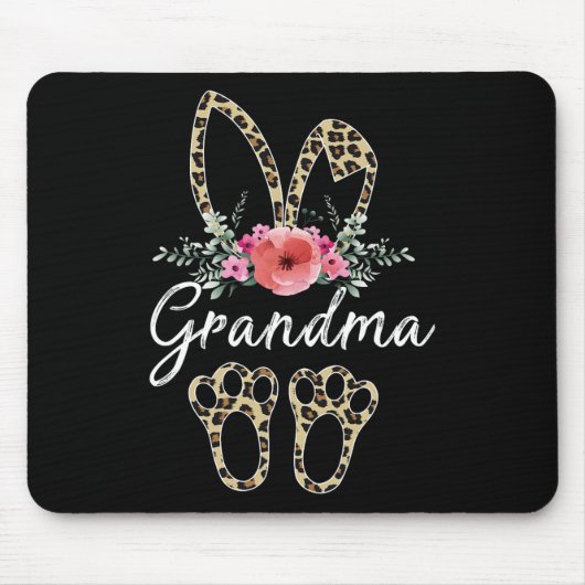 Muttertag Ostern für Großmutter Leopard Sonnenflor Mousepad (Vorne)