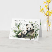 Muttertag Panda Bär mit Kübel Karte (Gelbe Blume)