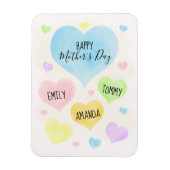 Muttertag Pastel Hearts Magnet (Vertikal)