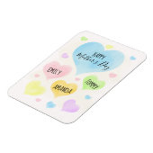 Muttertag Pastel Hearts Magnet (Linke Seite)