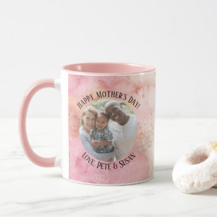 Muttertag Pastell Rosa Grün Wasserfarbe Tie-Dye Tasse