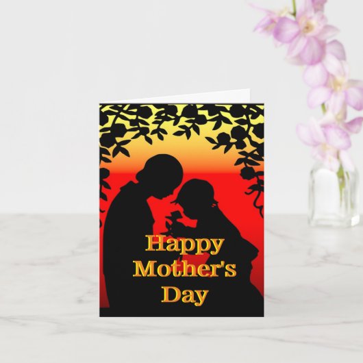 Muttertag | PERSONALISIERT | Grußkarte Karte (Orchidee)