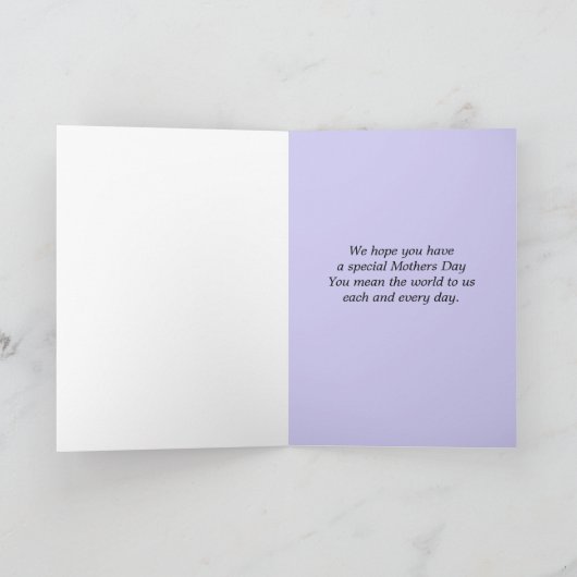 Muttertag Personalisiert Karte (Innenseite)