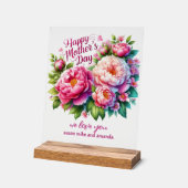 Muttertag Personalisiertes Peony Akryllisches Zeic Acrylschild (Winkel)