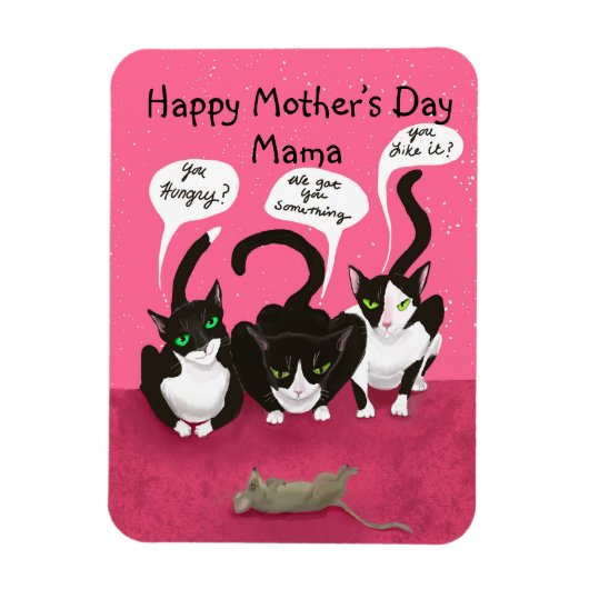 Muttertag personifiziert lustig aus der Cats Card Magnet (Vertikal)