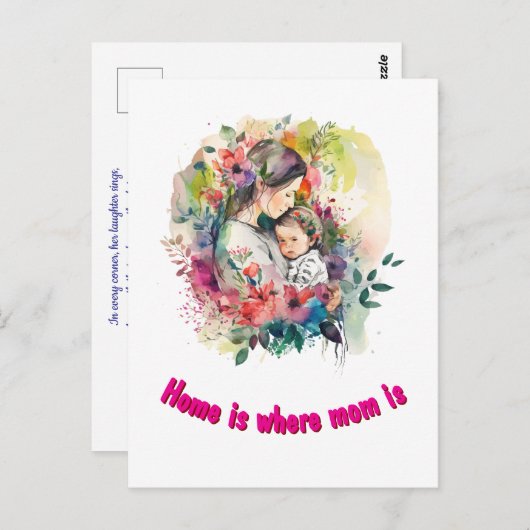 Muttertag Postkarte (Vorne/Hinten)