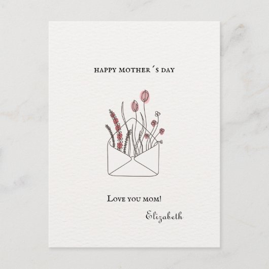 Muttertag Postkarte (Vorderseite)