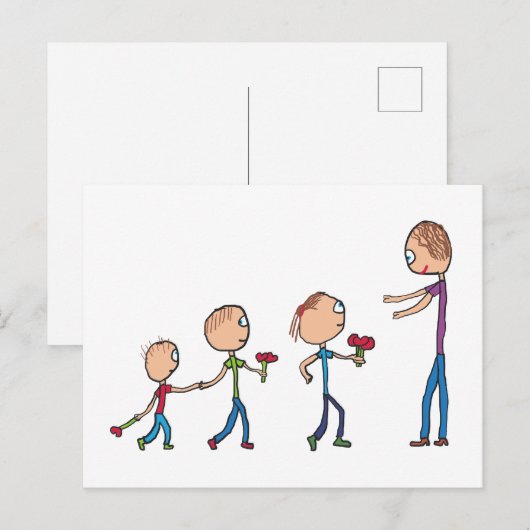 Muttertag Postkarte (Vorne/Hinten)