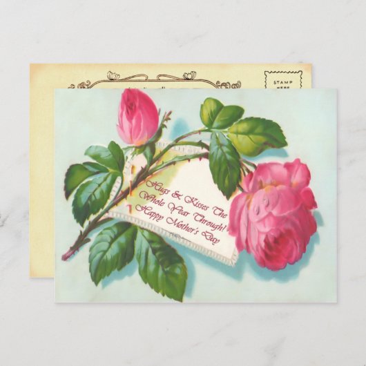 Muttertag Postkarte (Vorne/Hinten)