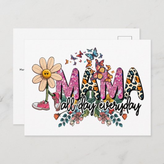 Muttertag Postkarte (Vorne/Hinten)