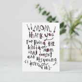 Muttertag Postkarte (Stehend Vorderseite)