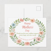 Muttertag Postkarte Aquarellbilder (Vorne/Hinten)