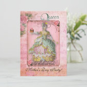 Muttertag Queen Party Einladung (Stehend Vorderseite)