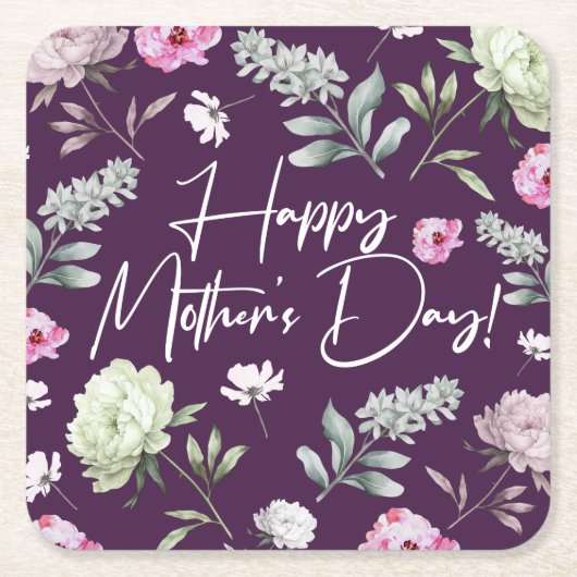 Muttertag Rechteckiger Pappuntersetzer (Vorderseite)