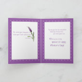 Muttertag Religiöse, warme Wünsche Lila Wildblume Karte (Innenseite)