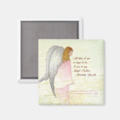 Muttertag religiöser Engel, Square Gift Magnet (Vorderseite/Rückseite)