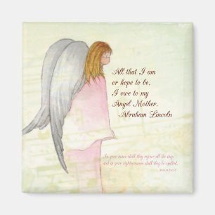 Muttertag religiöser Engel, Square Gift Magnet