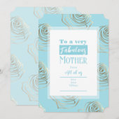Muttertag Robin Egg Blue Card Feiertagskarte (Vorne/Hinten)