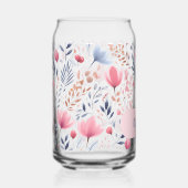 Muttertag Romantischer Rosa Florals Individuelle N Dosenglas (Vorderseite)