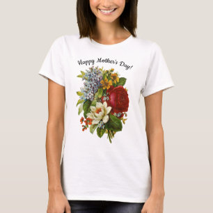 Muttertag Romantischer Sommerbuquet w Rote Rose T-Shirt