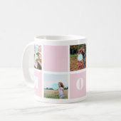 Muttertag Rosa 5 Fotos Mama Collage Tasse (Vorderseite Links)