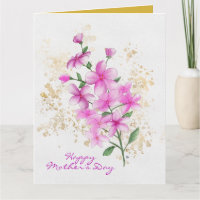 Muttertag Rosa Blume Gold Spritzer 2 Fotos