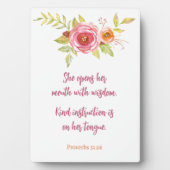 Muttertag Rosa Blumensprichwörterbuch Fotoplatte (Vorderseite)