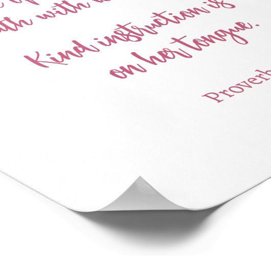 Muttertag Rosa Blumensprichwörterbuch Poster (Ecke)