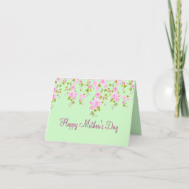 Muttertag rosa Kirschblossom & Minzgrün Feiertagskarte