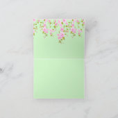 Muttertag rosa Kirschblossom & Minzgrün Feiertagskarte (Innenseite)