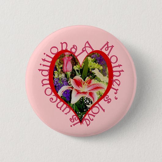 Muttertag Rosa Liebe Button (Vorderseite)