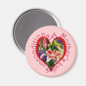 Muttertag Rosa Liebe Magnet (Vorderseite/Rückseite)
