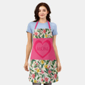 Muttertag ,Rosa Liebesherz und Blumenmuster Schürze (Getragen)