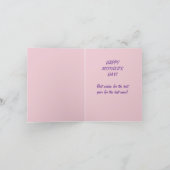 Muttertag rosa lila schöner Wunsch Karte (Innenseite)