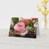 "Muttertag rosa Rose." Grußkarte Karte (Gelbe Blume)