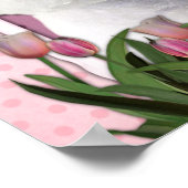 Muttertag - Rosa Tulips - Bichon Frise Poster (Ecke)