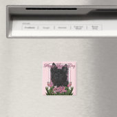 Muttertag - Rosa Tulips - Cairn Terrier - Rosco Magnet (In Situ (Geschirrspüler))