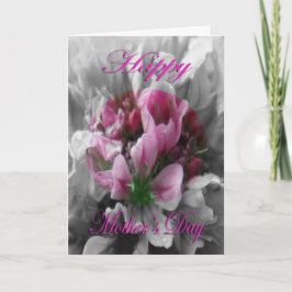 Muttertag Rosa und grüne Blume Karte